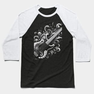 Cool Bass Guitar Baseball T-Shirt